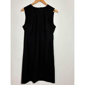 Theory Black Sleeveless Sheath Dress Women's Sz 8 Business Casual Career Capsule